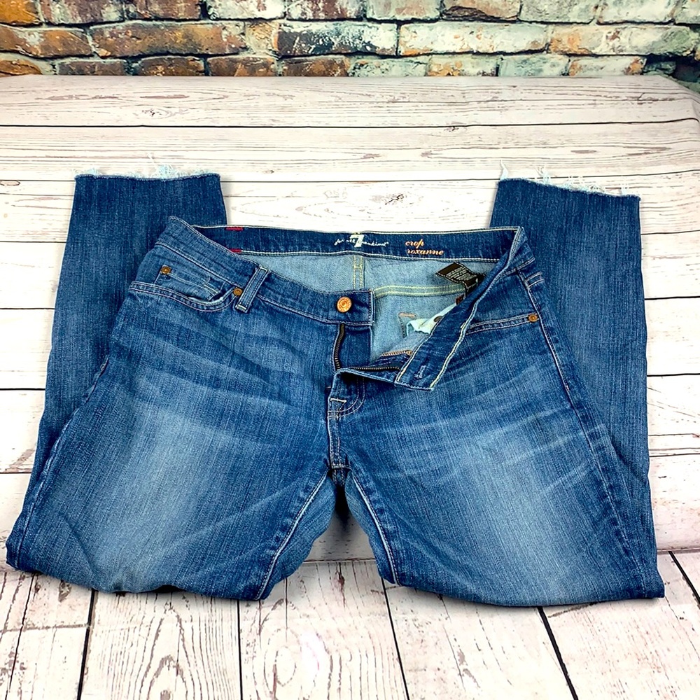 7 FAM “ROXANNE” crop midrise jeans size 29
